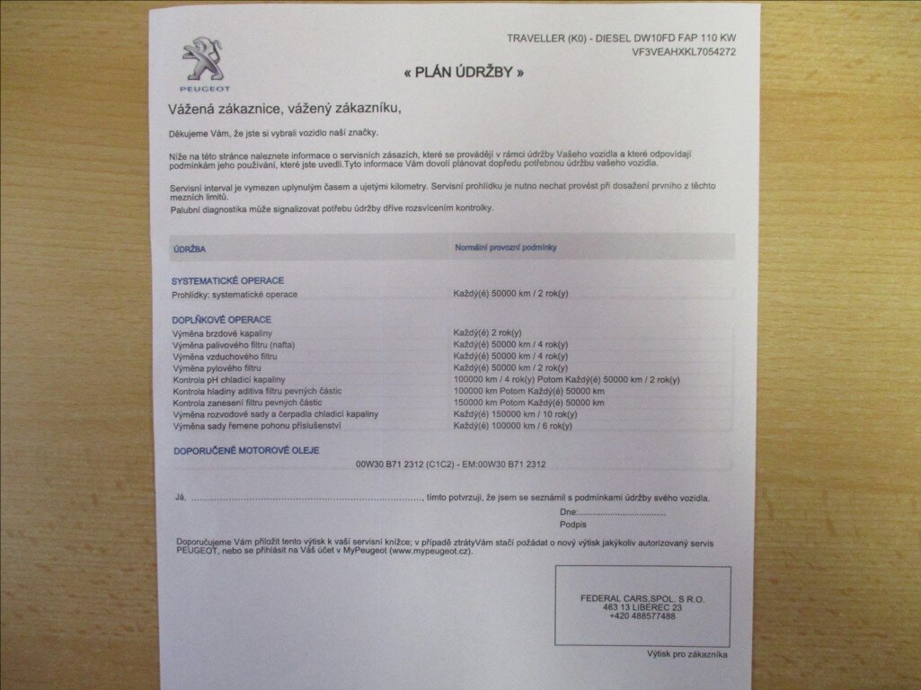 Peugeot Traveller Ostatní 2,0 l 110 kw