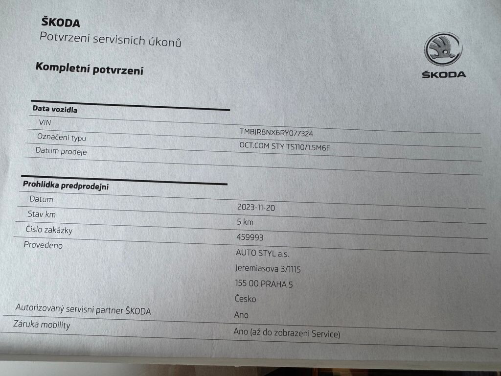 Škoda Octavia Kombi 1,5 l 110 kw