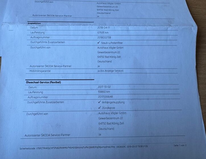 Škoda Octavia Kombi 1,2 l 77 kw