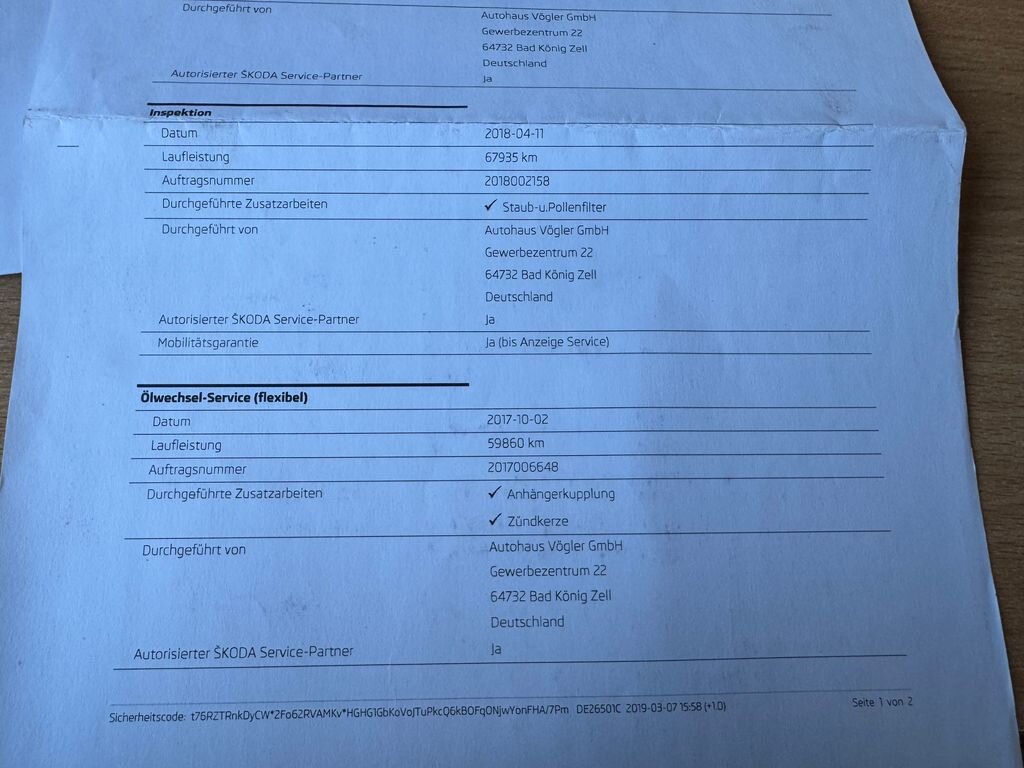 Škoda Octavia Kombi 1,2 l 77 kw