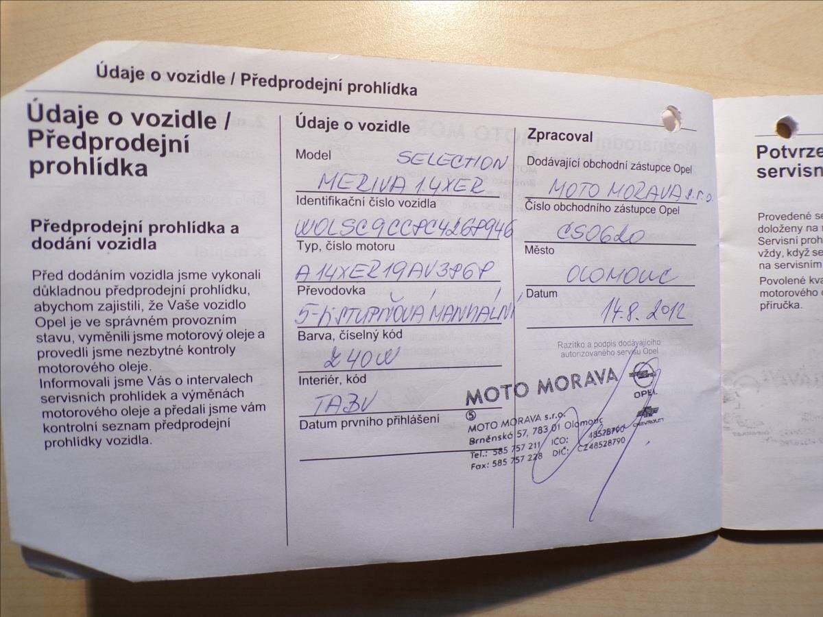 Opel Meriva Kombi 1,4 l 74 kw