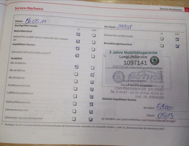 Škoda Octavia Sedan / Limuzína 1,4 l 90 kw