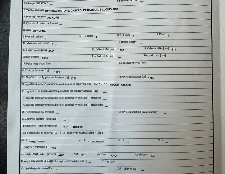 Chevrolet Corvette Kupé 0,0 0