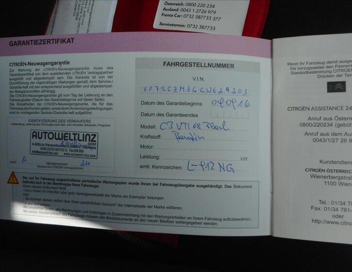 Citroën C3 Hatchback 999,0 50 kw