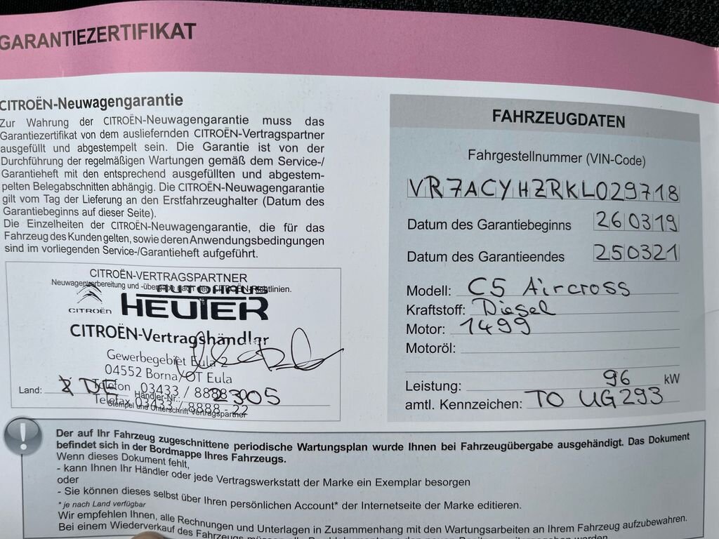 Citroën C5 Aircross SUV 1,5 l 96 kw