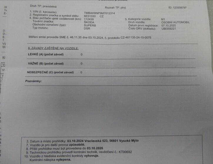 Škoda Superb Sedan / Limuzína 2,0 l 110 kw