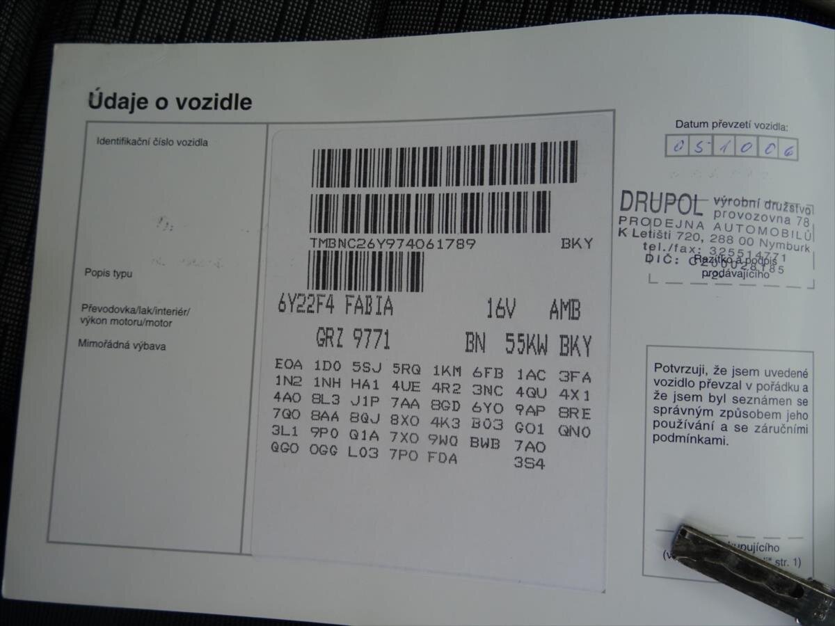 Škoda Fabia Hatchback 1,4 l 55 kw