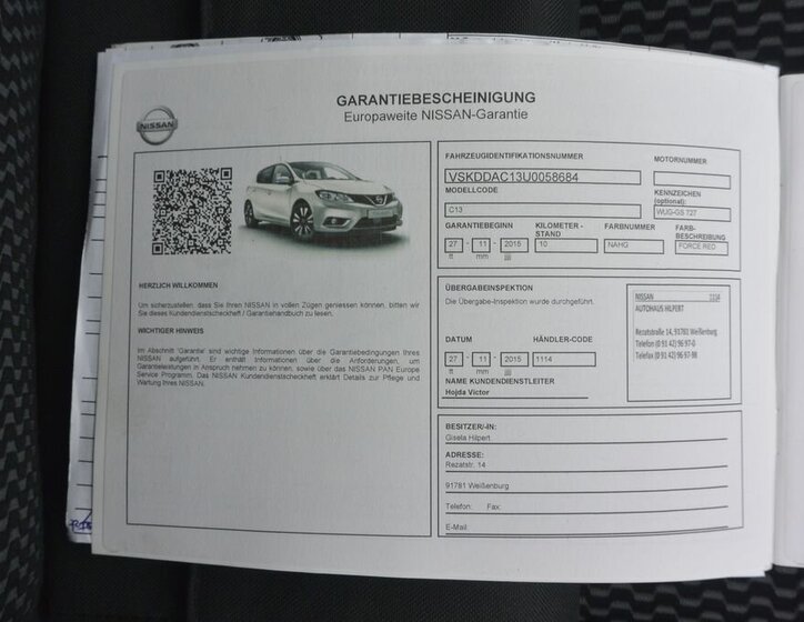 Nissan Pulsar Hatchback 1,2 l 85 kw