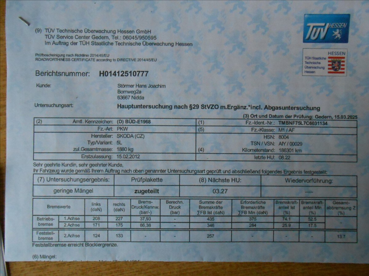 Škoda Yeti Kombi 1,2 l 77 kw