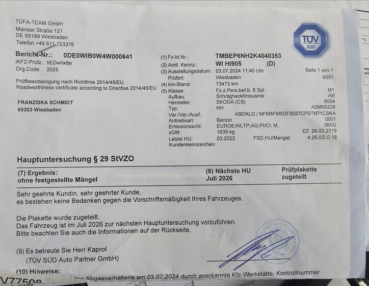 Škoda Rapid Hatchback 999,0 70 kw