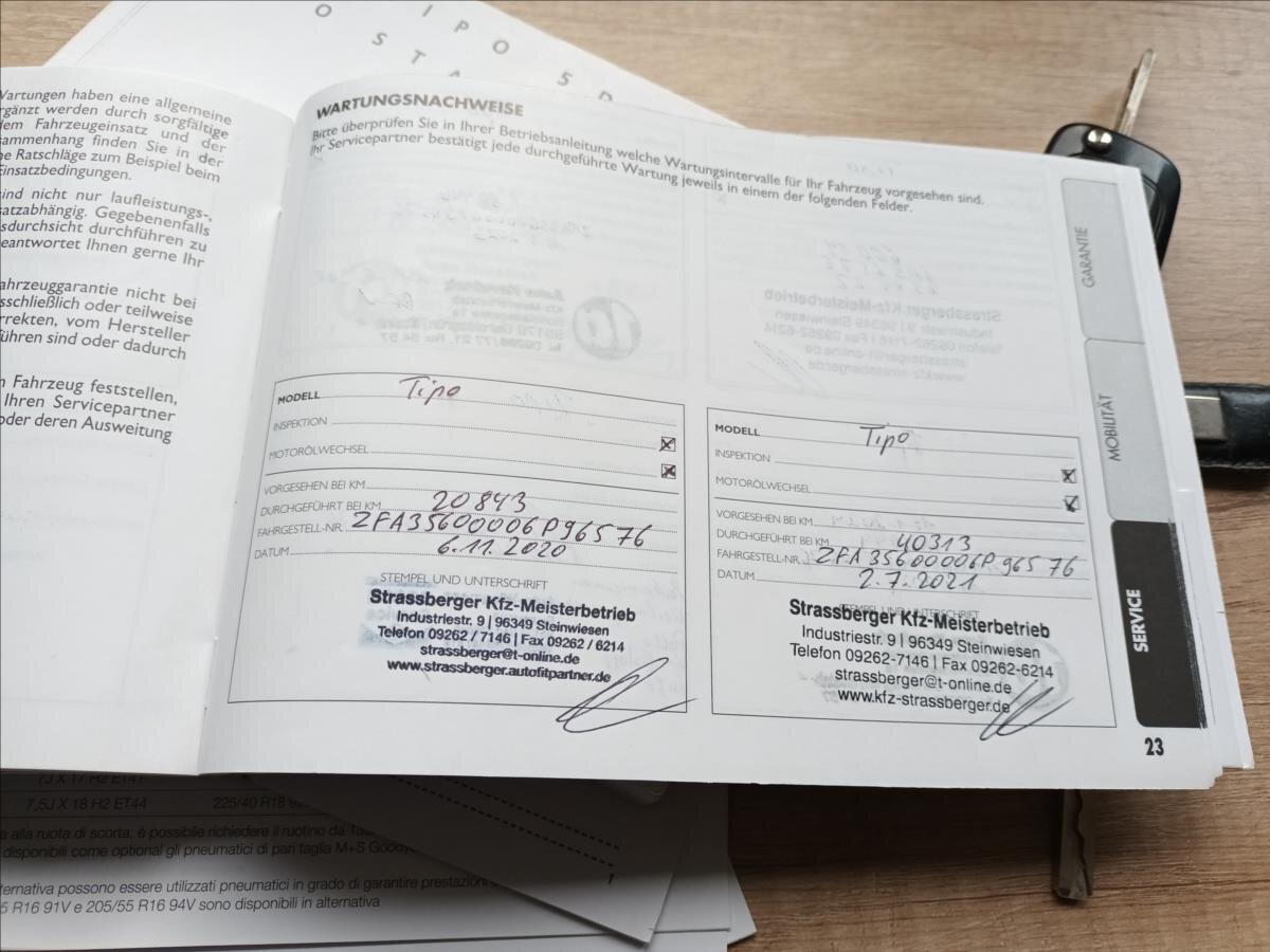 Fiat Tipo Kombi 1,6 l 88 kw