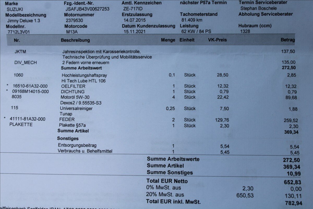 Suzuki Jimny SUV 1,3 l 63 kw