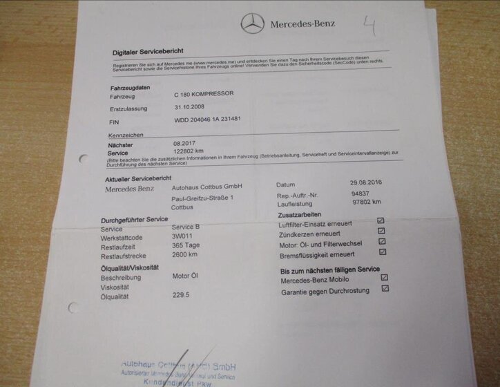 Mercedes-Benz Třídy C Sedan / Limuzína 1,8 l 115 kw