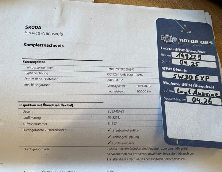 Škoda Octavia Kombi 1,4 l 103 kw