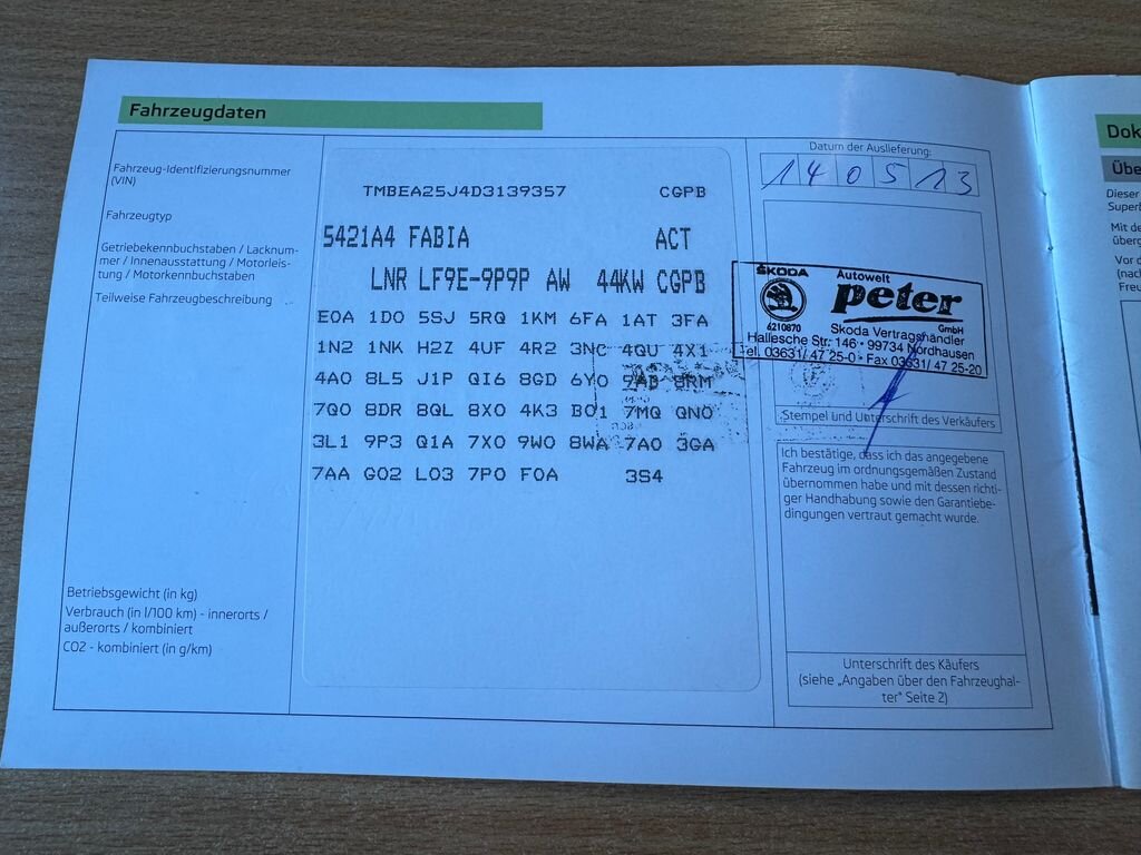 Škoda Fabia Hatchback 1,2 l 44 kw