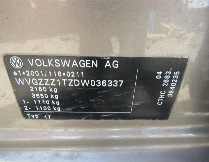 Volkswagen Touran Kombi 1,4 l 103 kw