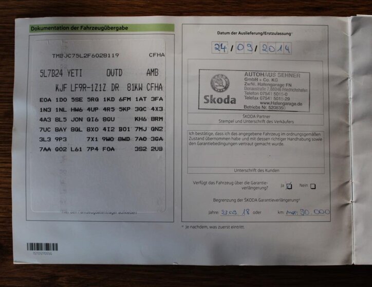 Škoda Yeti SUV 2,0 l 81 kw