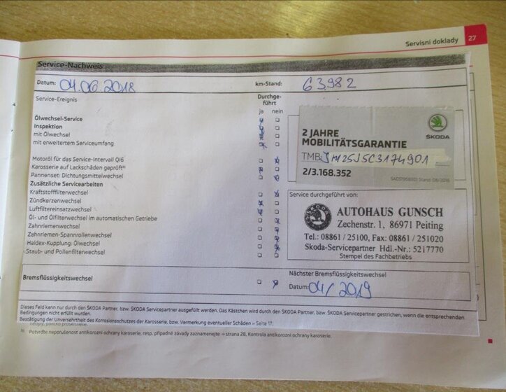 Škoda Fabia Kombi 1,2 l 63 kw