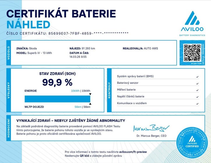 Škoda Superb Kombi 1,4 l 160 kw