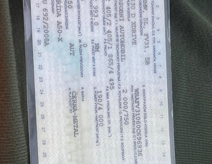 BMW Řada 5 Sedan / Limuzína 0,0 190 kw