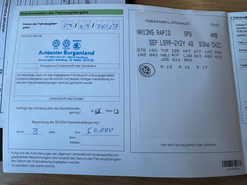 Škoda Rapid Hatchback 999,0 81 kw