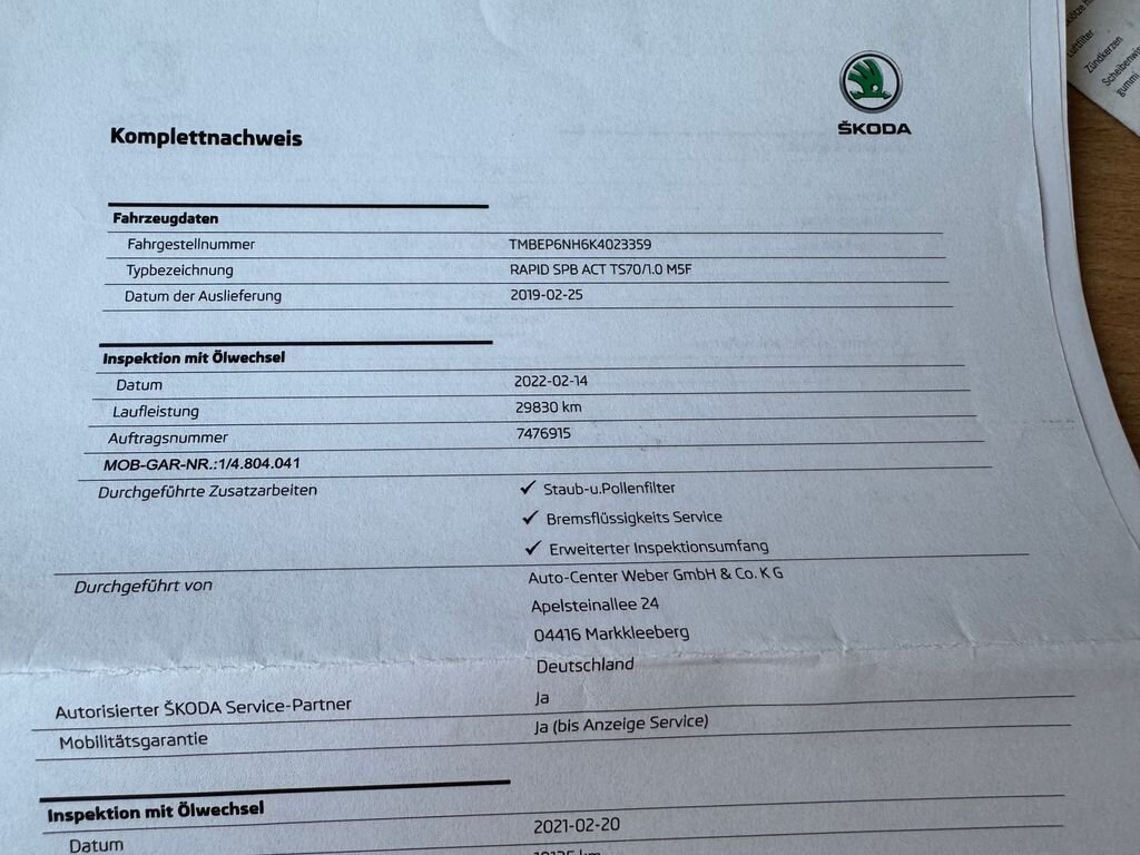 Škoda Rapid Hatchback 999,0 70 kw