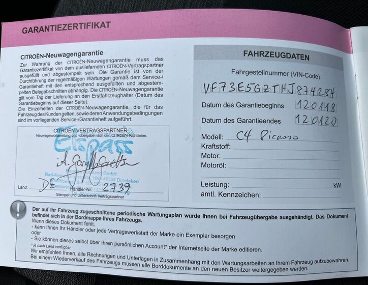 Citroën Grand C4 Picasso MPV 1,6 l 121 kw