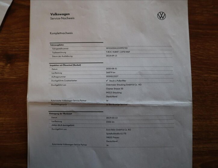 Volkswagen T-Roc CUV / Crossover 1,5 l 110 kw