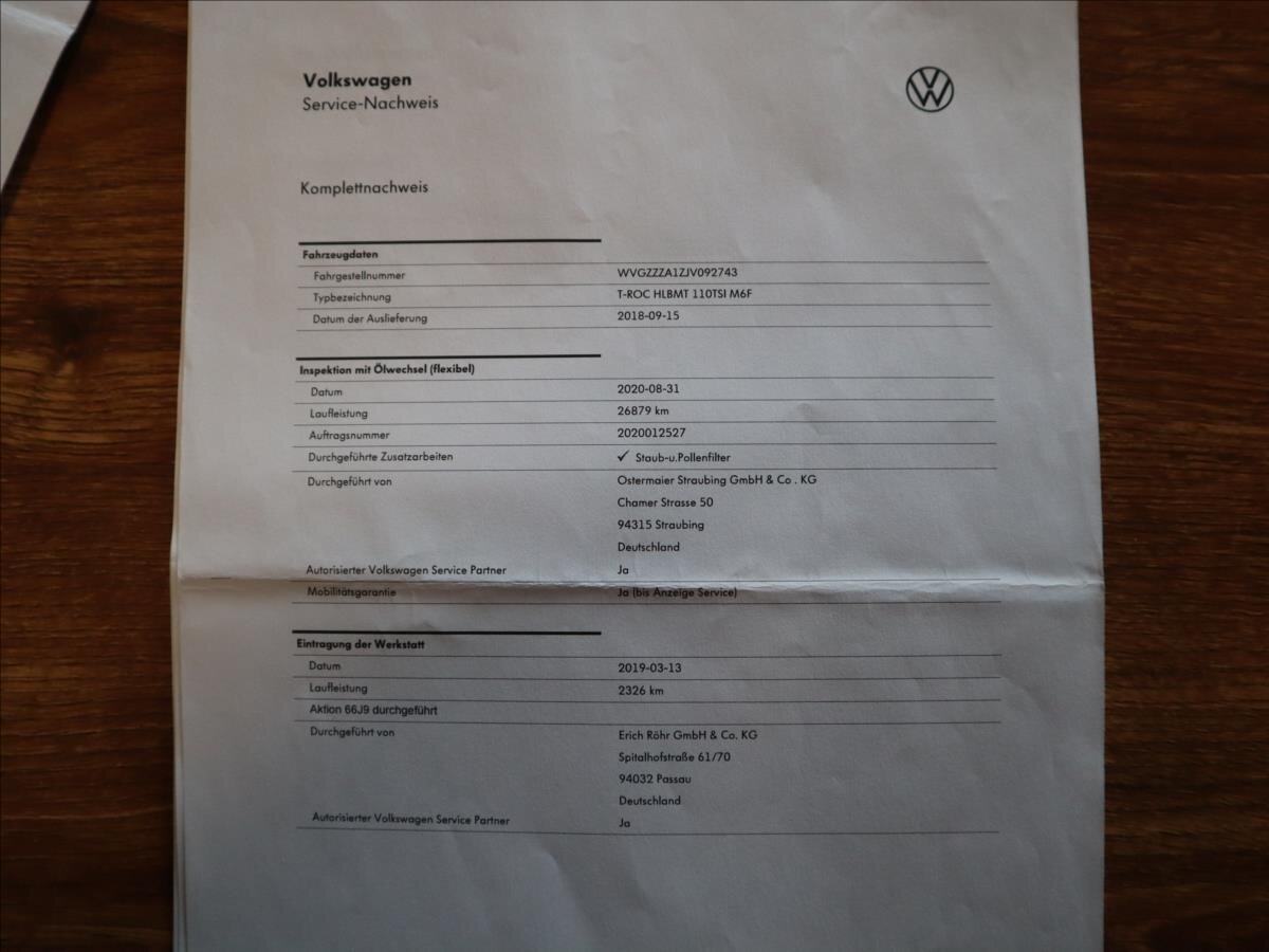 Volkswagen T-Roc CUV / Crossover 1,5 l 110 kw