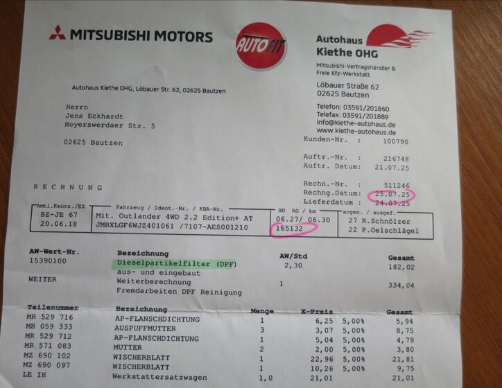 Mitsubishi Outlander SUV / Terénní 2,3 l 110 kw