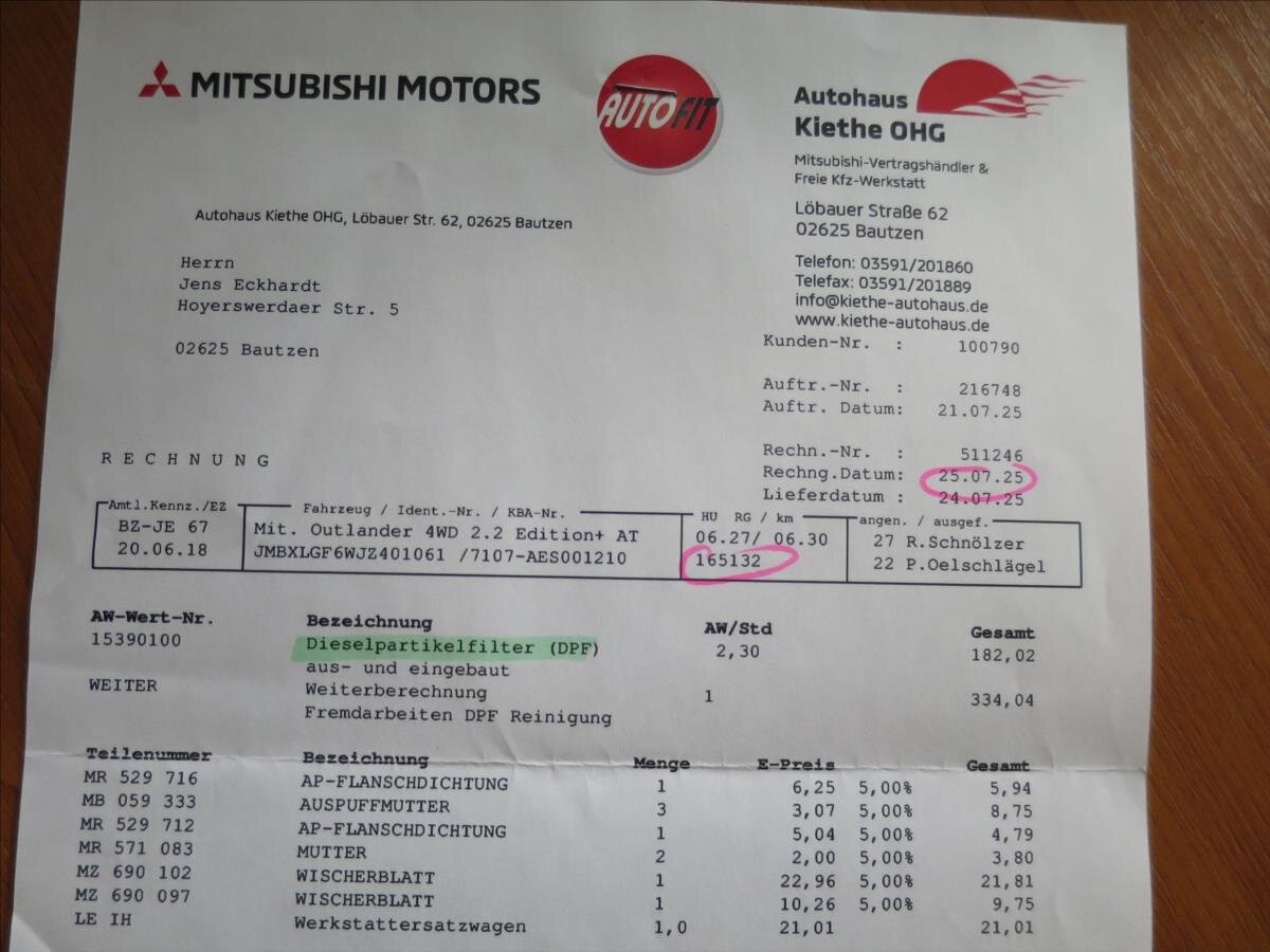 Mitsubishi Outlander SUV / Terénní 2,3 l 110 kw