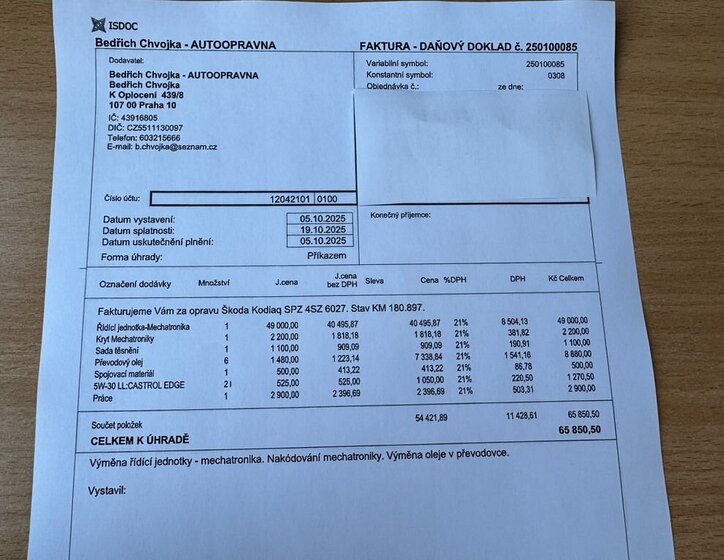 Škoda Kodiaq SUV / Terénní 2,0 l 140 kw