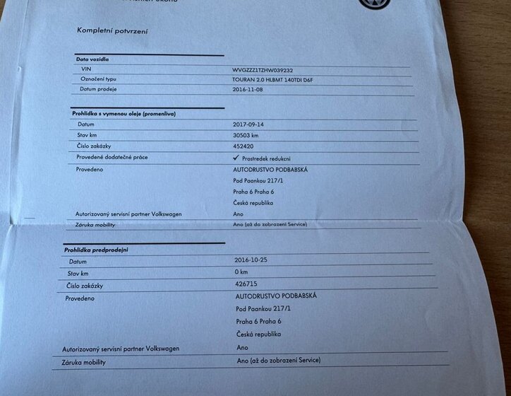 Volkswagen Touran MPV 2,0 l 140 kw