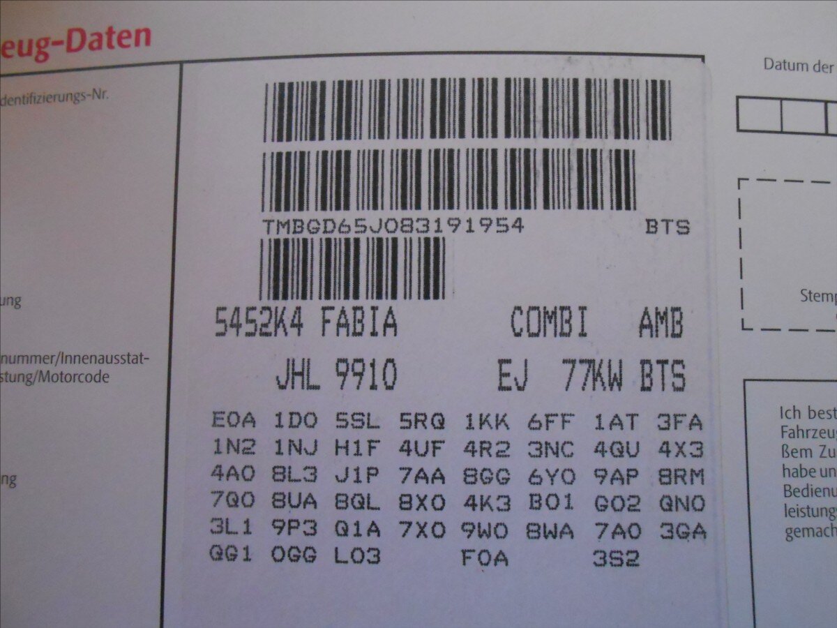 Škoda Fabia Kombi 1,6 l 77 kw