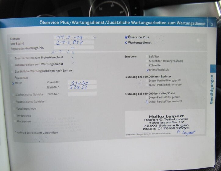 Mercedes-Benz Viano Kombi 3,0 l 150 kw