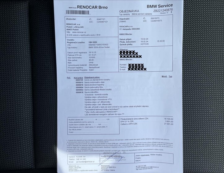 BMW Řada 5 Ostatní 2,0 l 140 kw