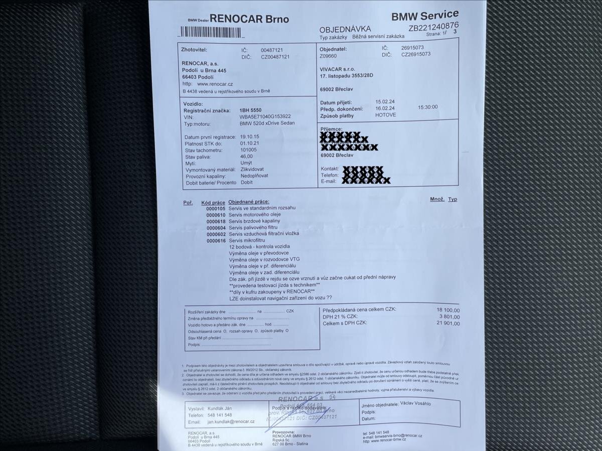 BMW Řada 5 Ostatní 2,0 l 140 kw