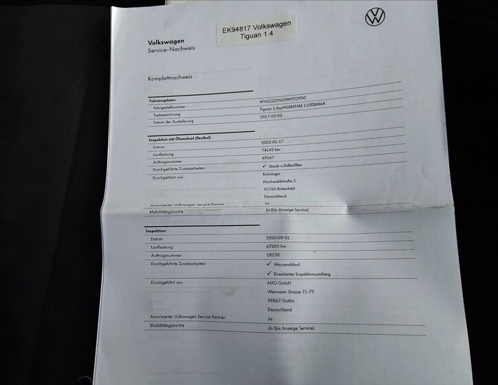 Volkswagen Tiguan Kombi 1,4 l 110 kw