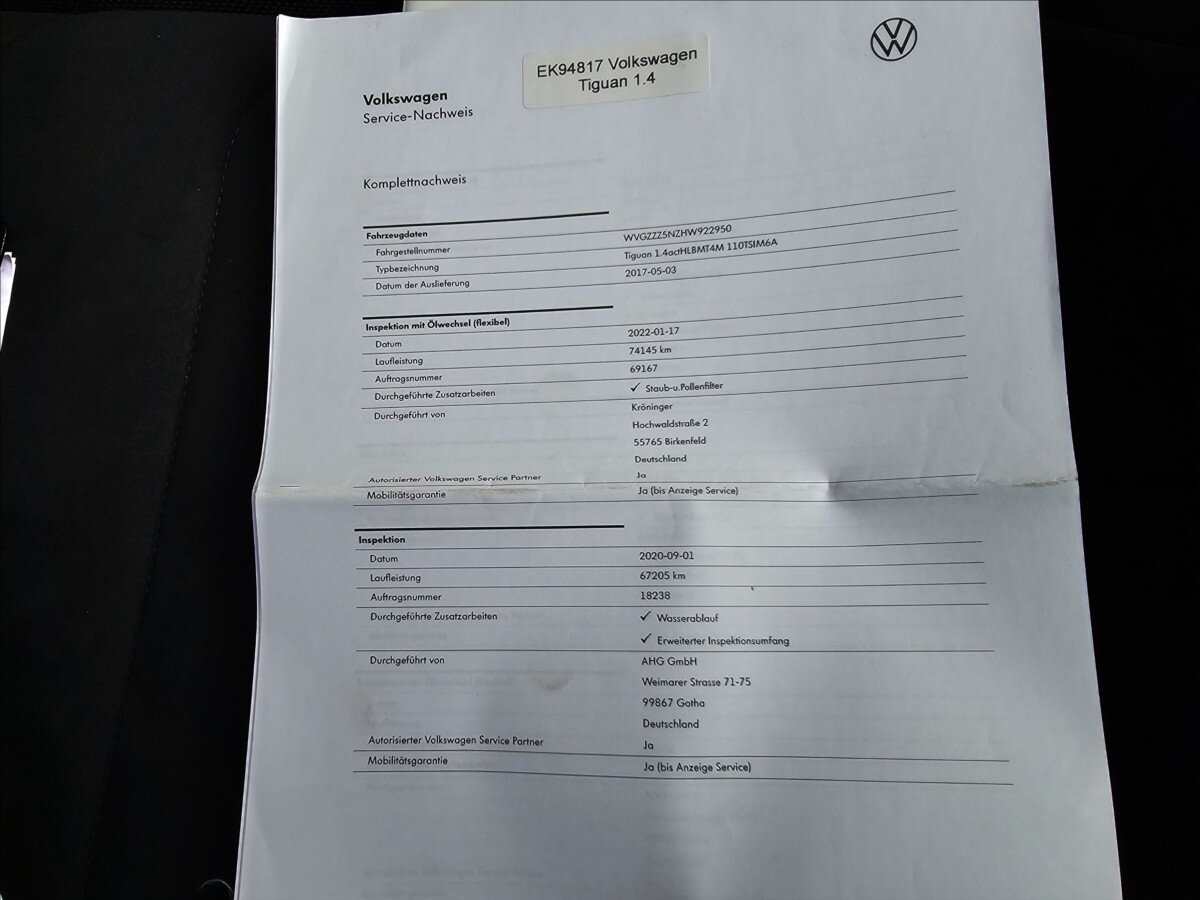 Volkswagen Tiguan Kombi 1,4 l 110 kw