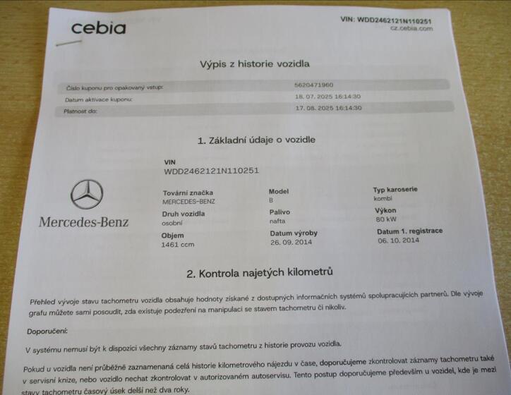 Mercedes-Benz Třídy B 36