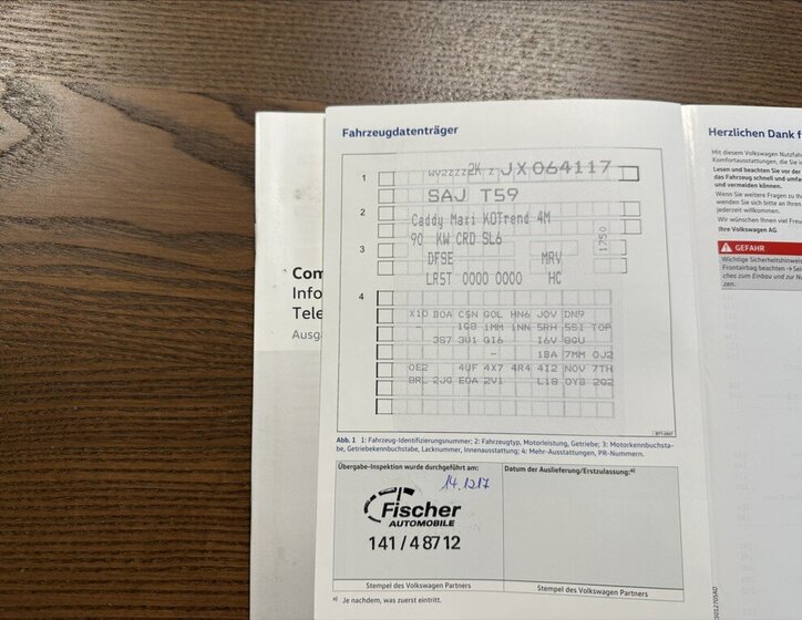 Volkswagen Caddy Kombi 2,0 l 90 kw