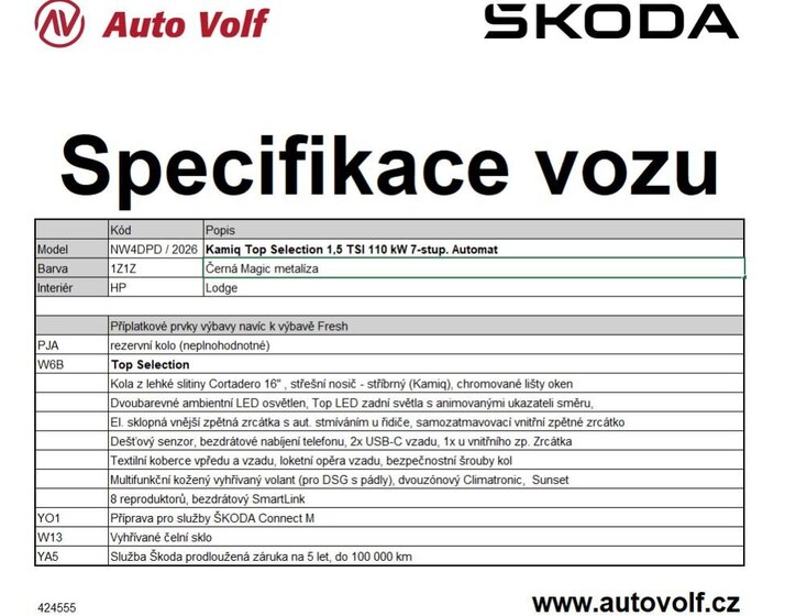 Škoda Kamiq SUV 1,5 l 110 kw
