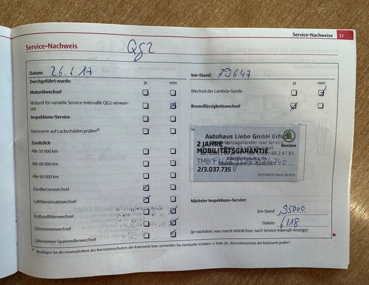 Škoda Fabia Kombi 1,2 l 51 kw