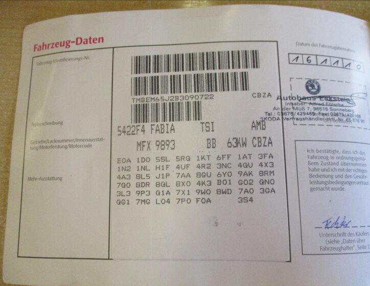 Škoda Fabia Hatchback 1,2 l 63 kw