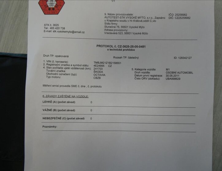 Škoda Octavia Kombi 1,2 l 77 kw
