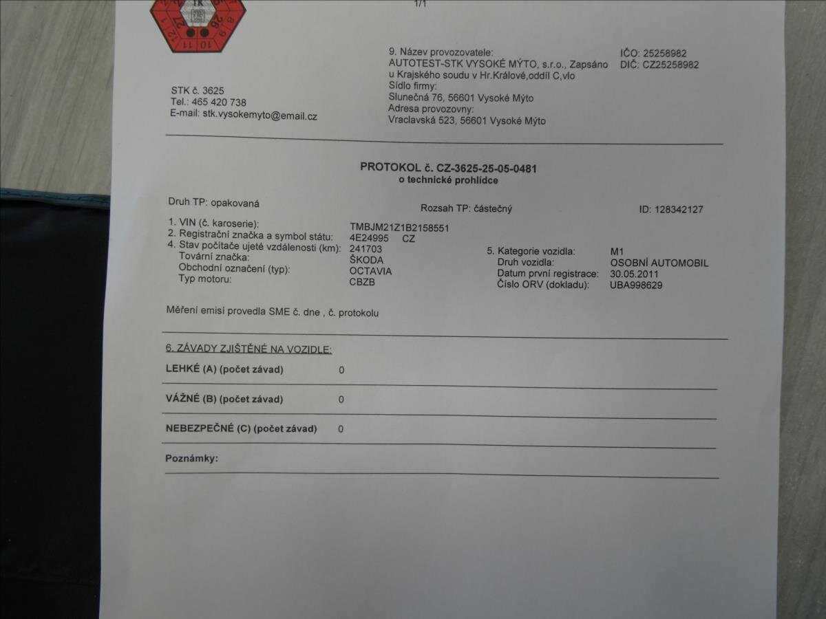 Škoda Octavia Kombi 1,2 l 77 kw