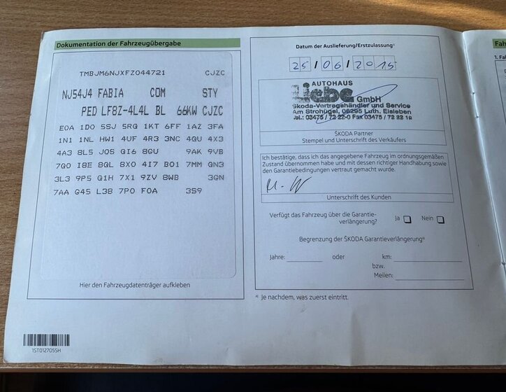 Škoda Fabia Kombi 1,2 l 66 kw