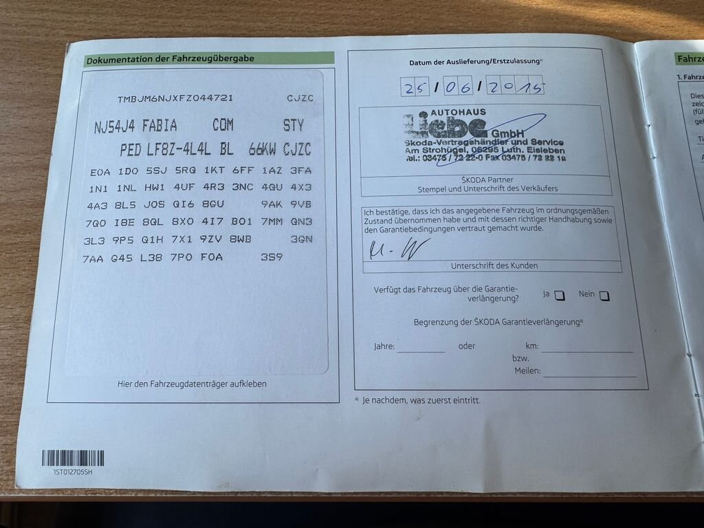 Škoda Fabia Kombi 1,2 l 66 kw