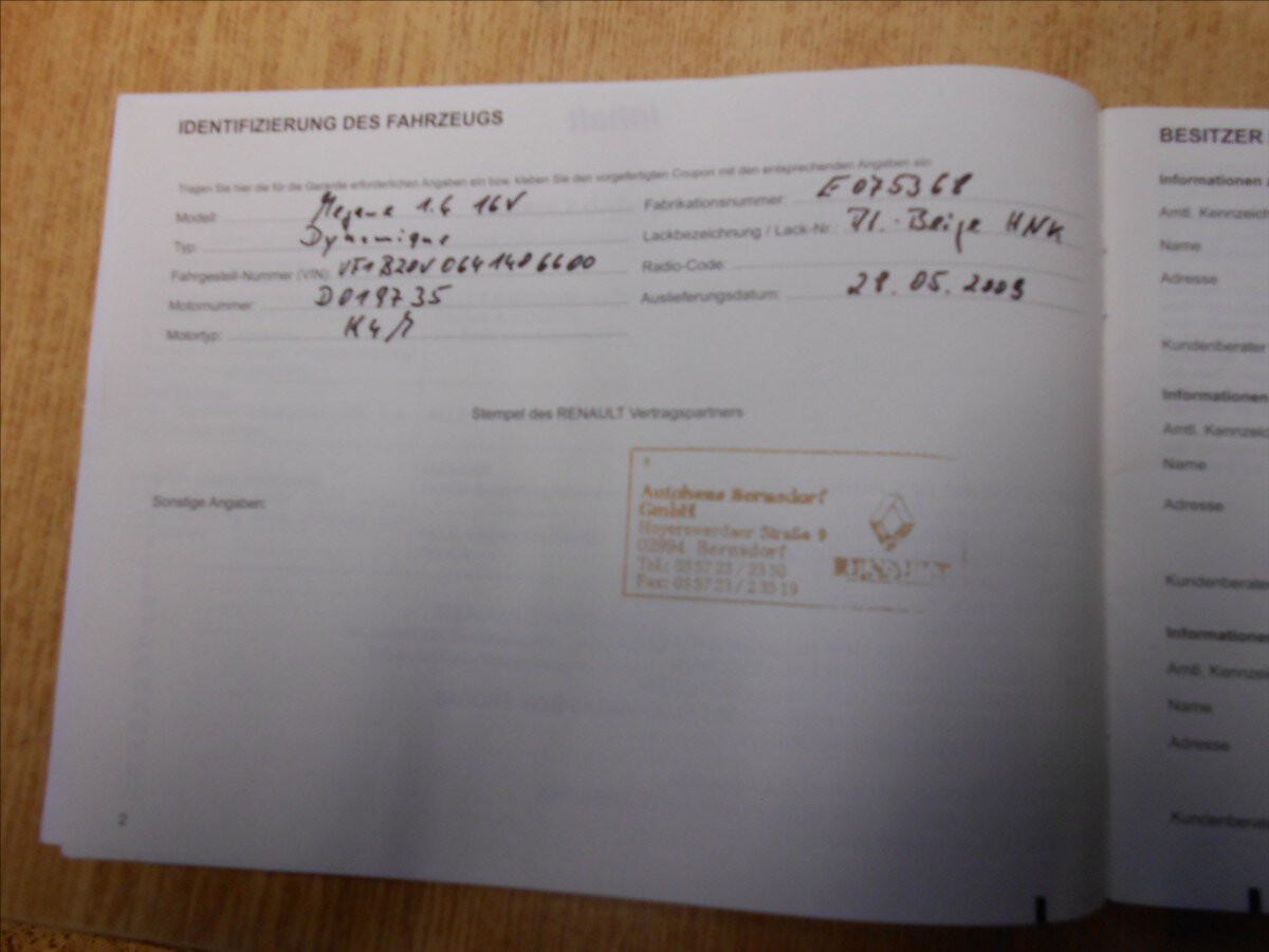 Renault Mégane Hatchback 1,6 l 81 kw