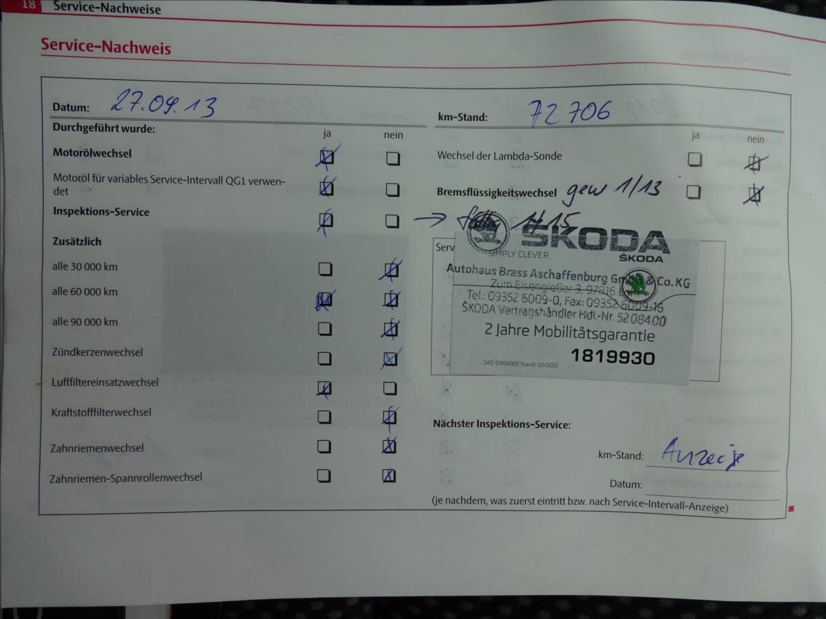 Škoda Octavia Kombi 1,8 l 118 kw